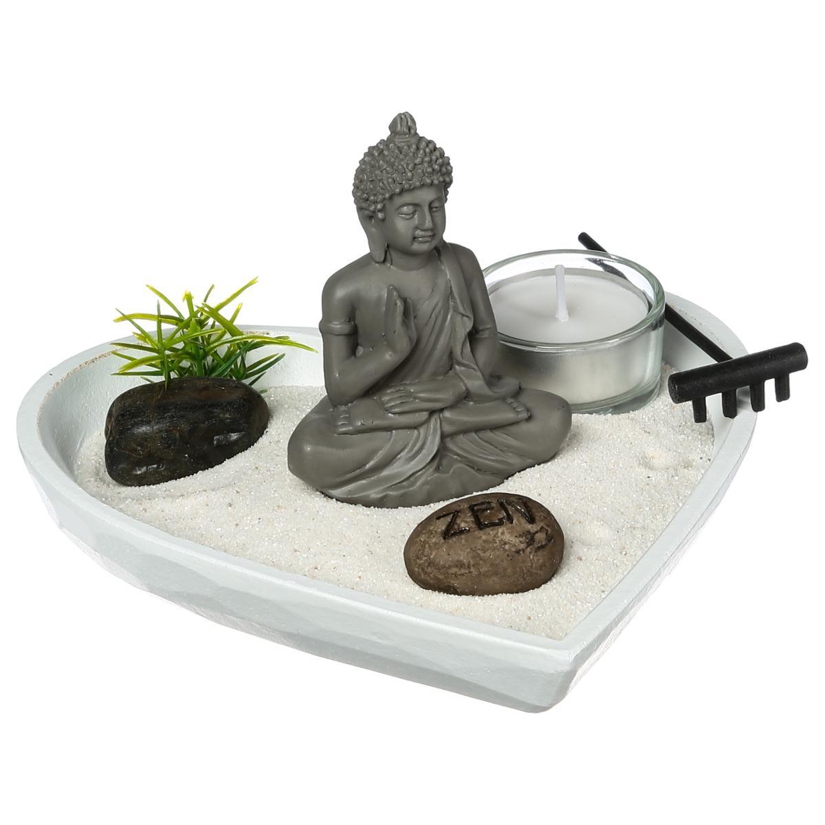 JARDIN ZEN COEUR 17X16.5CM X3