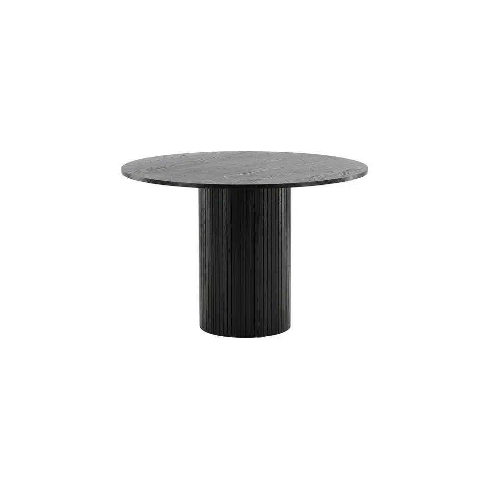 Eettafel Rond Zwart 110cm - Fineer - Scandinavisch