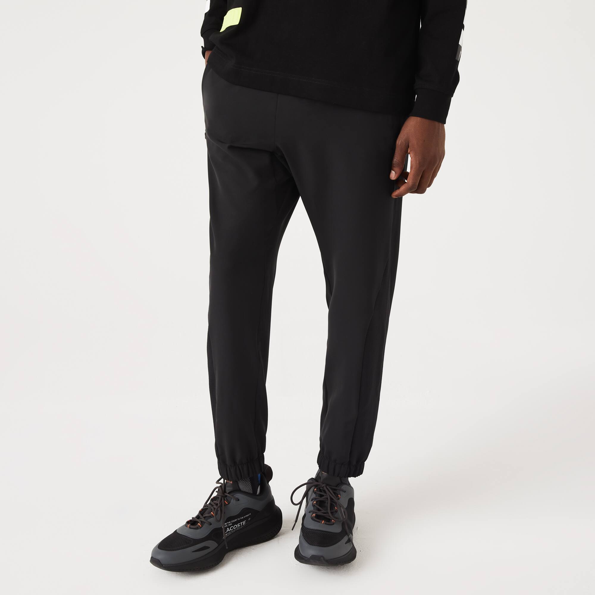 Pantalon homme Lacoste SPORT bas de jambes zippés Pantalons de survêtement - Noir - Lacoste - Homme
