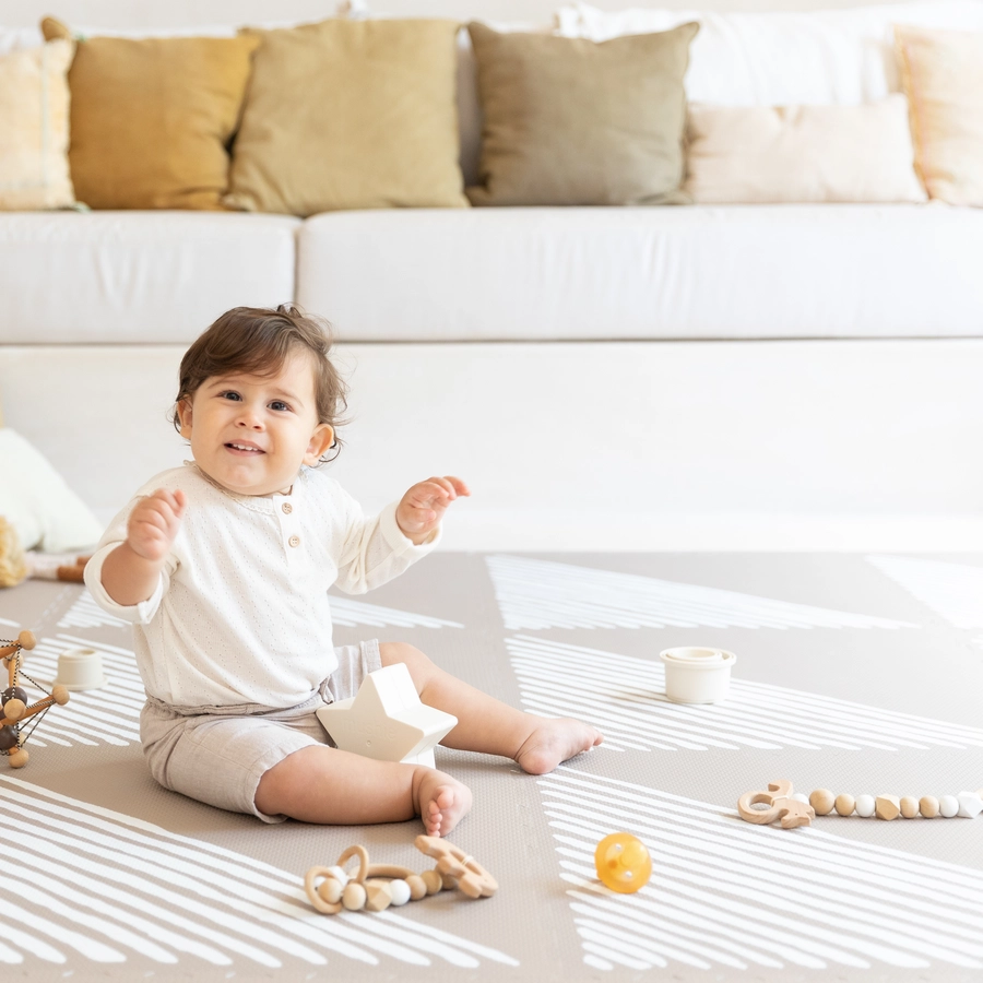 toddlekind Prettier Puzzle Spielmatte Sandy Lines Tan 120 x 180 cm