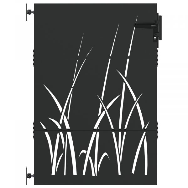 vidaXL Portão de Jardim Preto 105 x 125 cm Aço com Revestimento em Pó - 1536492014