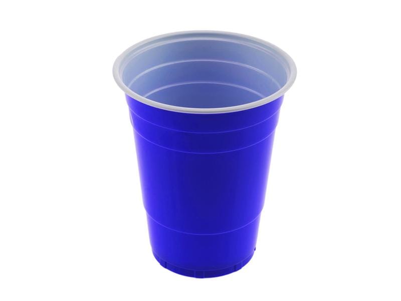 FTM Einwegbecher Beer Pong , 50 Stück, Blau Einweg Bierbecher zum Spiel Beer Pong