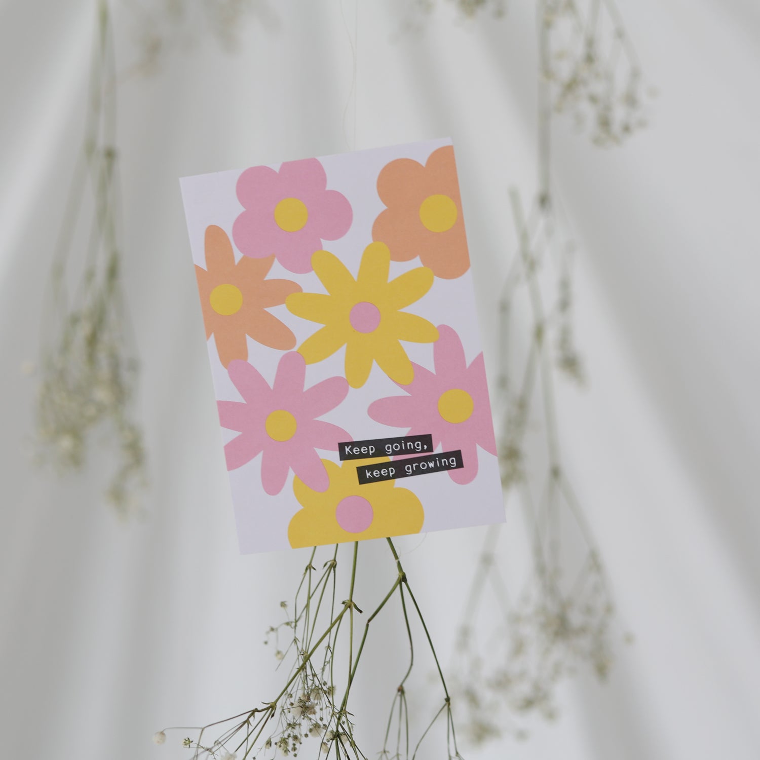 Postkarte „Keep going