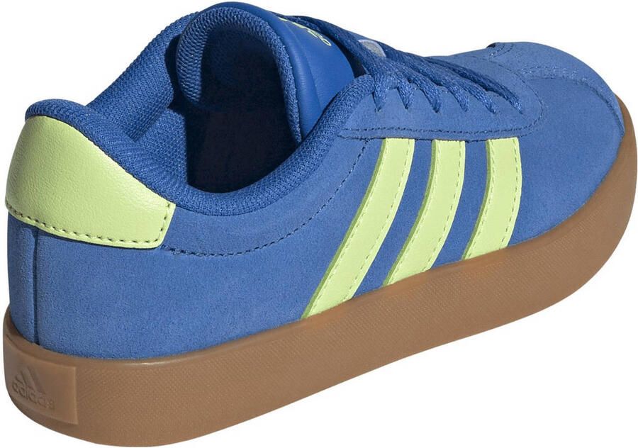 Adidas Sportswear VL Court 3.0 suede sneakers kobaltblauw limegroen