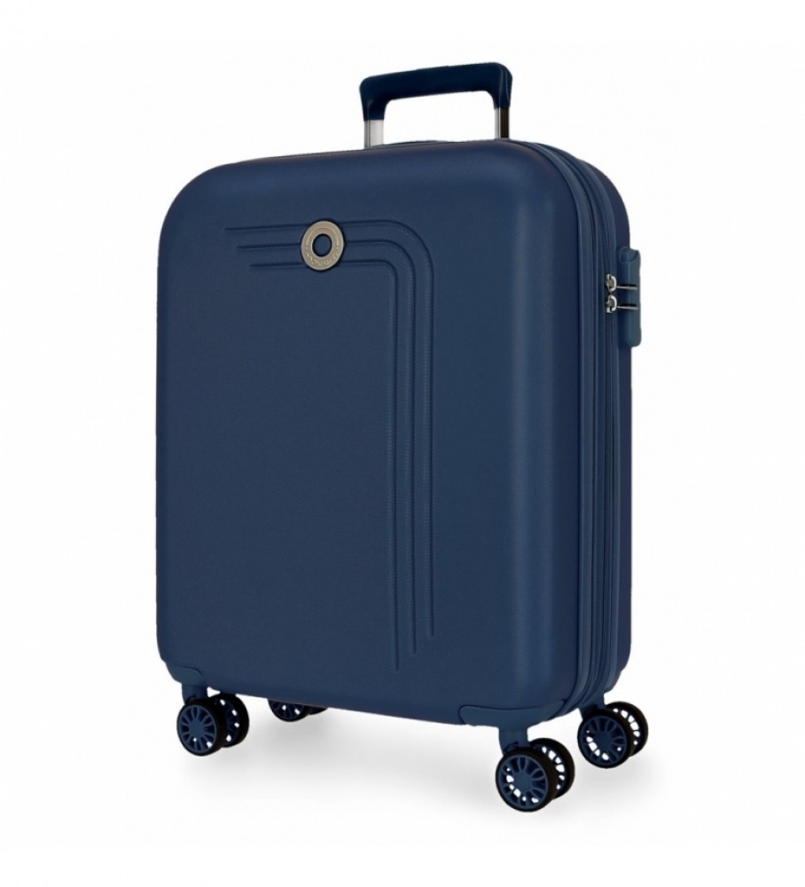 Mala de cabine expansível Movom Riga, azul marinho - 40x55x20cm -