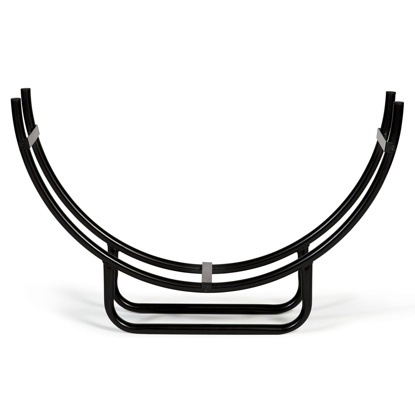 Idomya Porte-buche acier arche noir - 48x38.5x42 cm