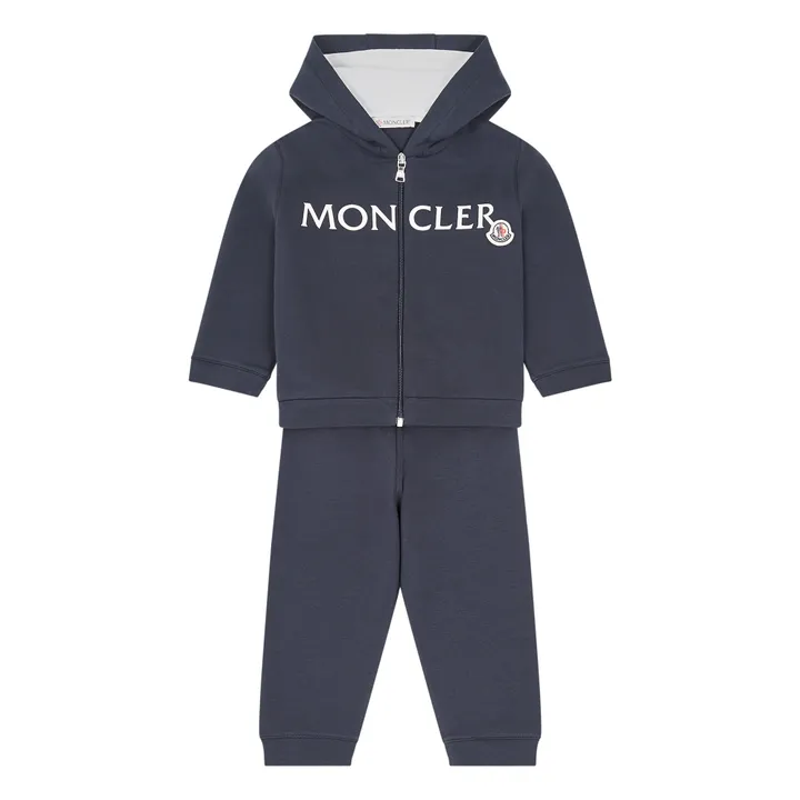 Moncler Ensemble Jogger Logo | Bleu marine