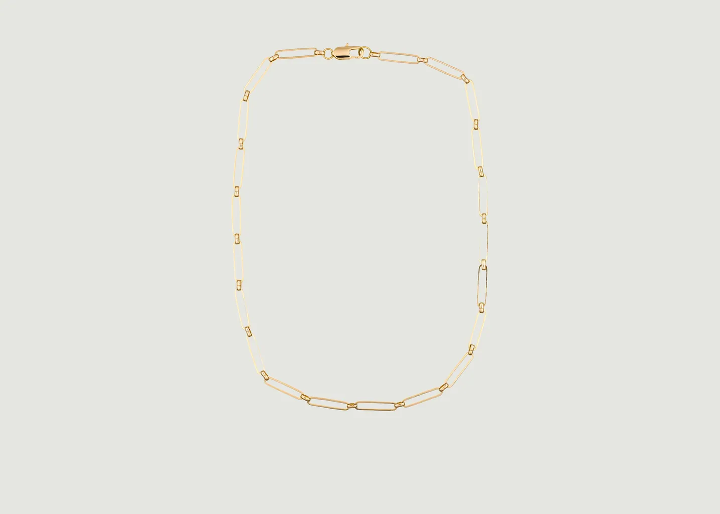 Collier sautoir laiton plaqué or Angele Luj Paris