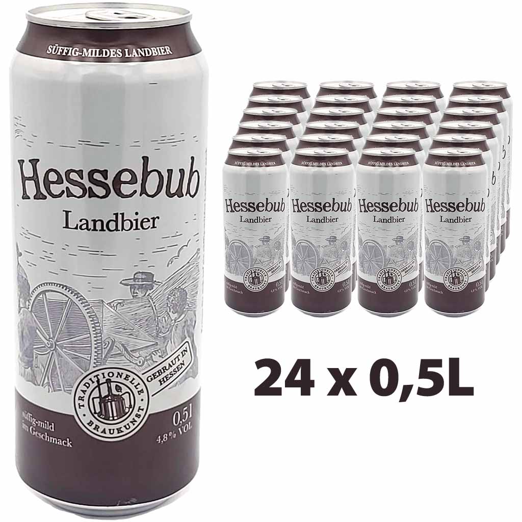 24x Hessebub Landbier 0,5L Dosen 4,8% Vol. 12Liter MHD:27.8.25