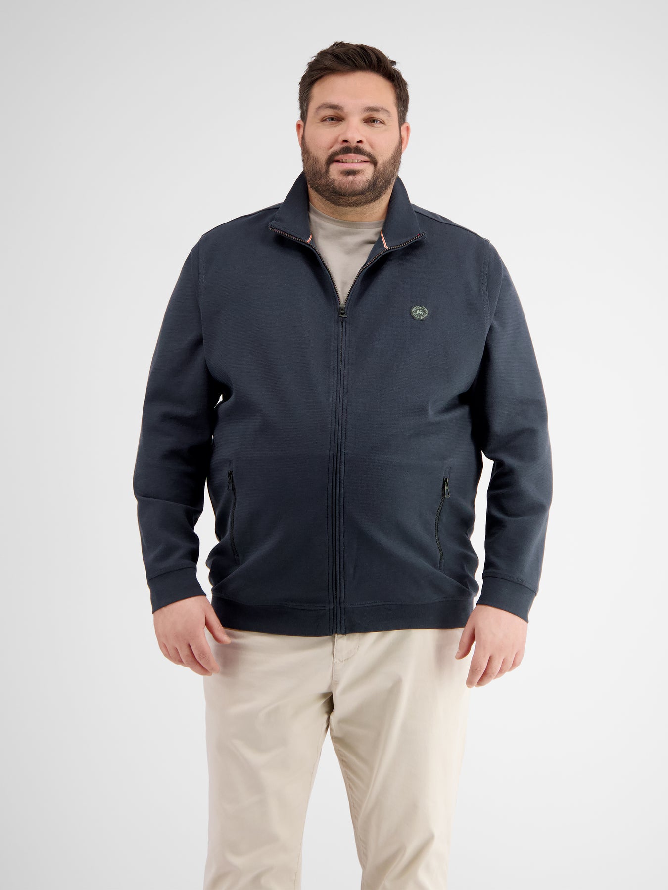 Sweatjacke in Strukturqualität