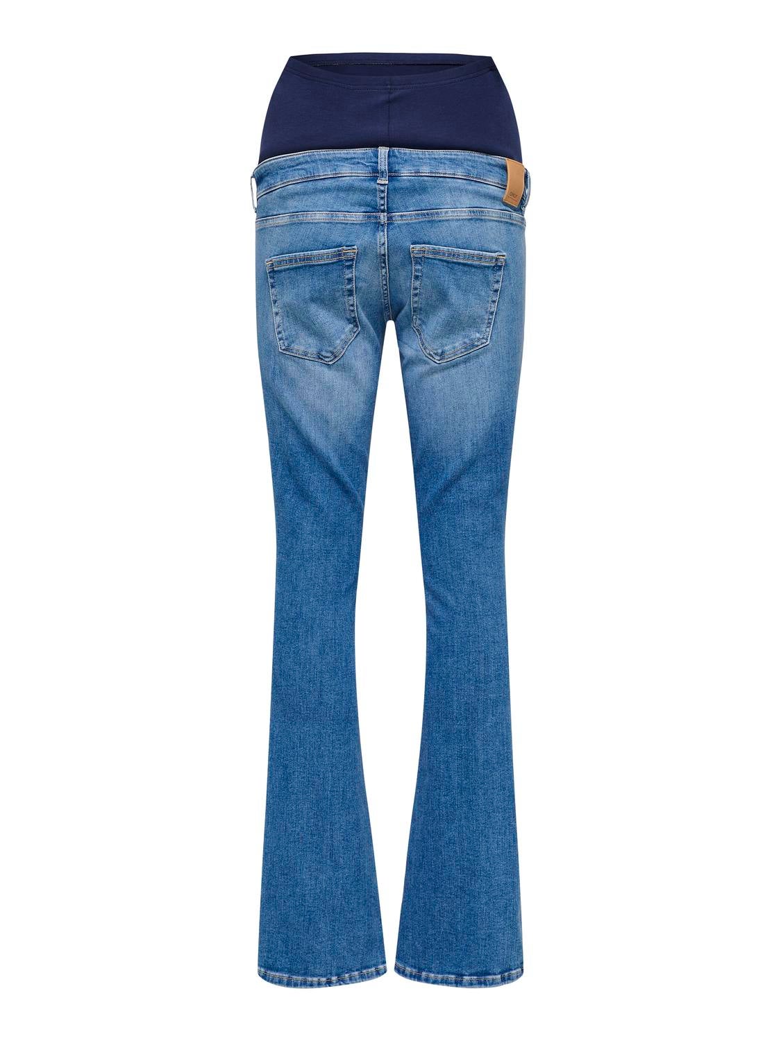 OLMBLUSH Mittlere Taille Ausgestellt Jeans Medium Blue Denim