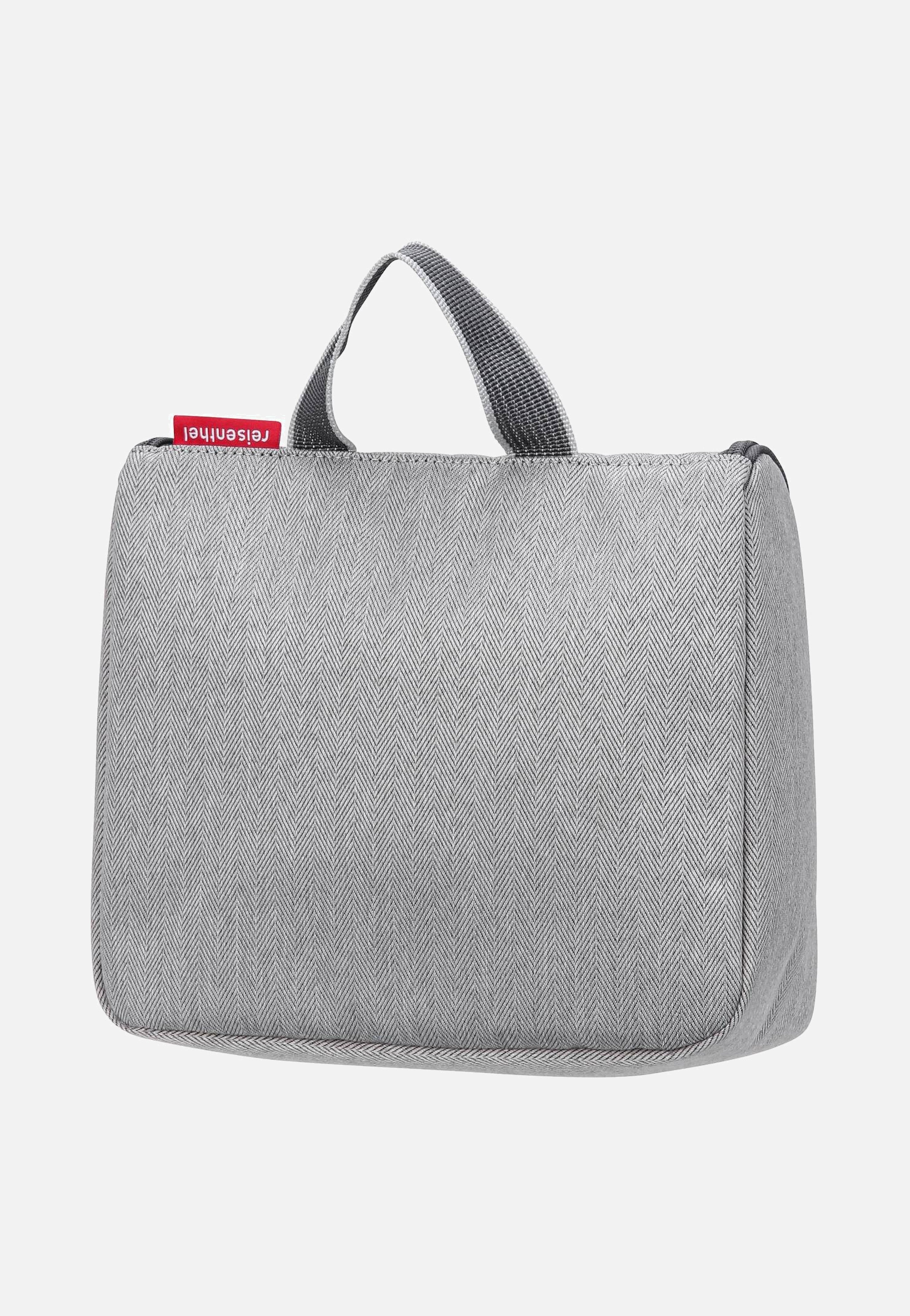 toiletbag L Herringbone Grey - Kulturbeutel