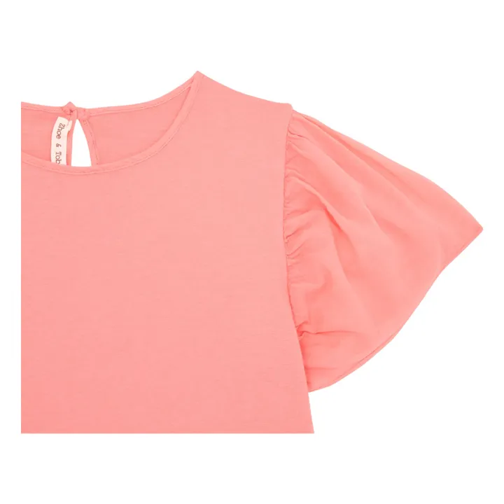 Zhoe & Tobiah T-Shirt à Volants | Saumon