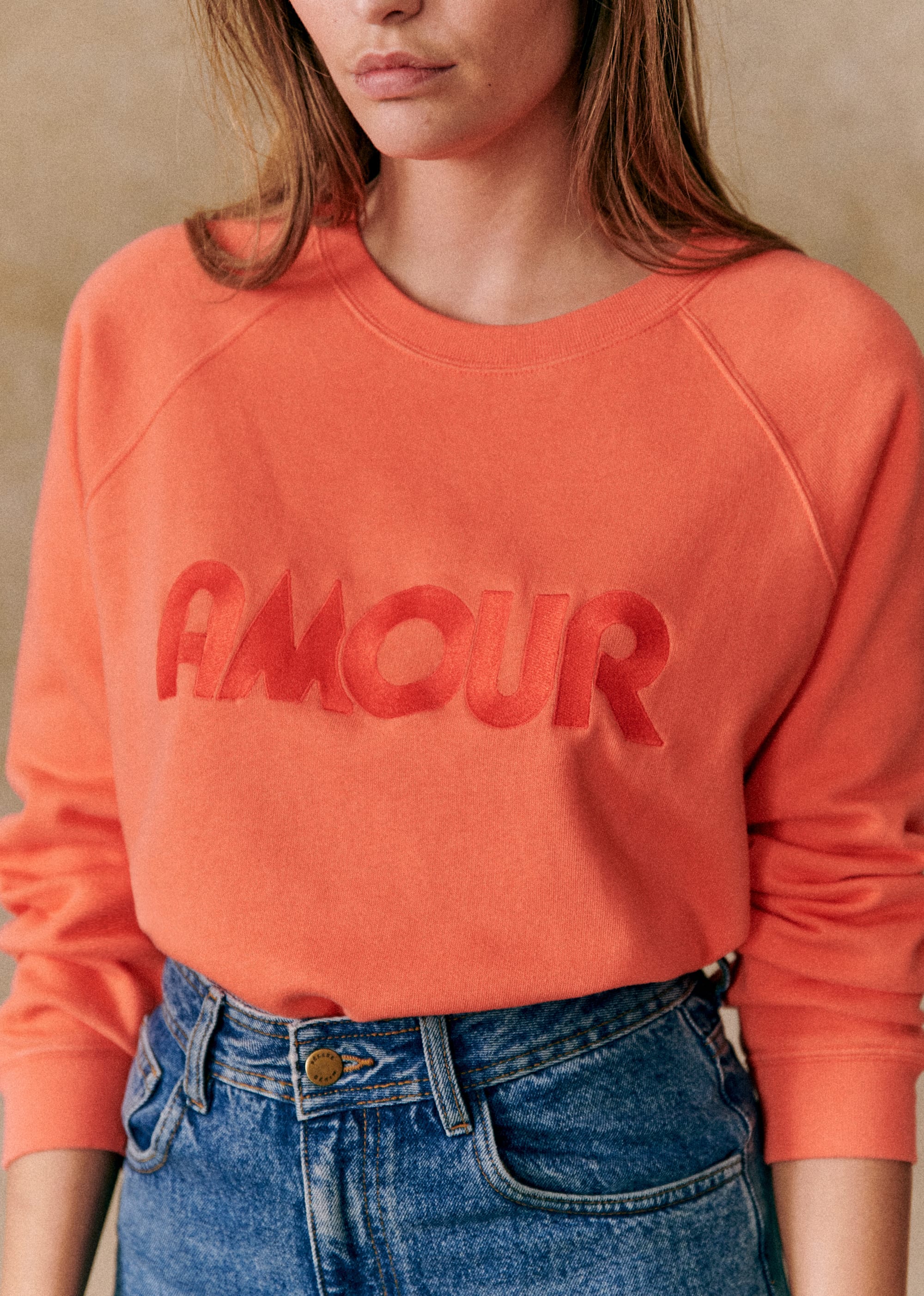 Sweat-shirt Amour - Pêche Vif - E-SHOP/SWEATS & MARINIÈRES Sweats 5905746