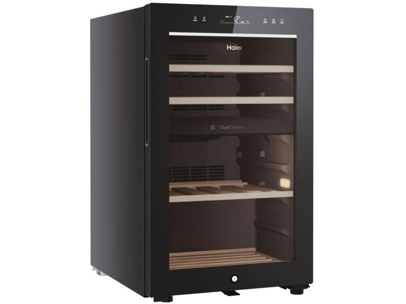 Haier Weinklimaschrank HWS42GDAU1 Schwarz, Rechts, Wechselb Freistehender Weinkühler