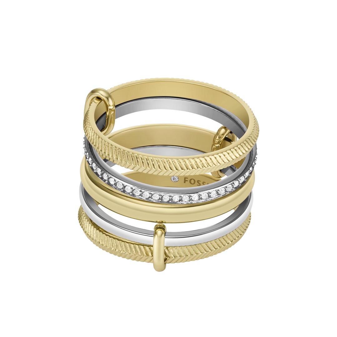 Fossil Damenring All Stacked Up