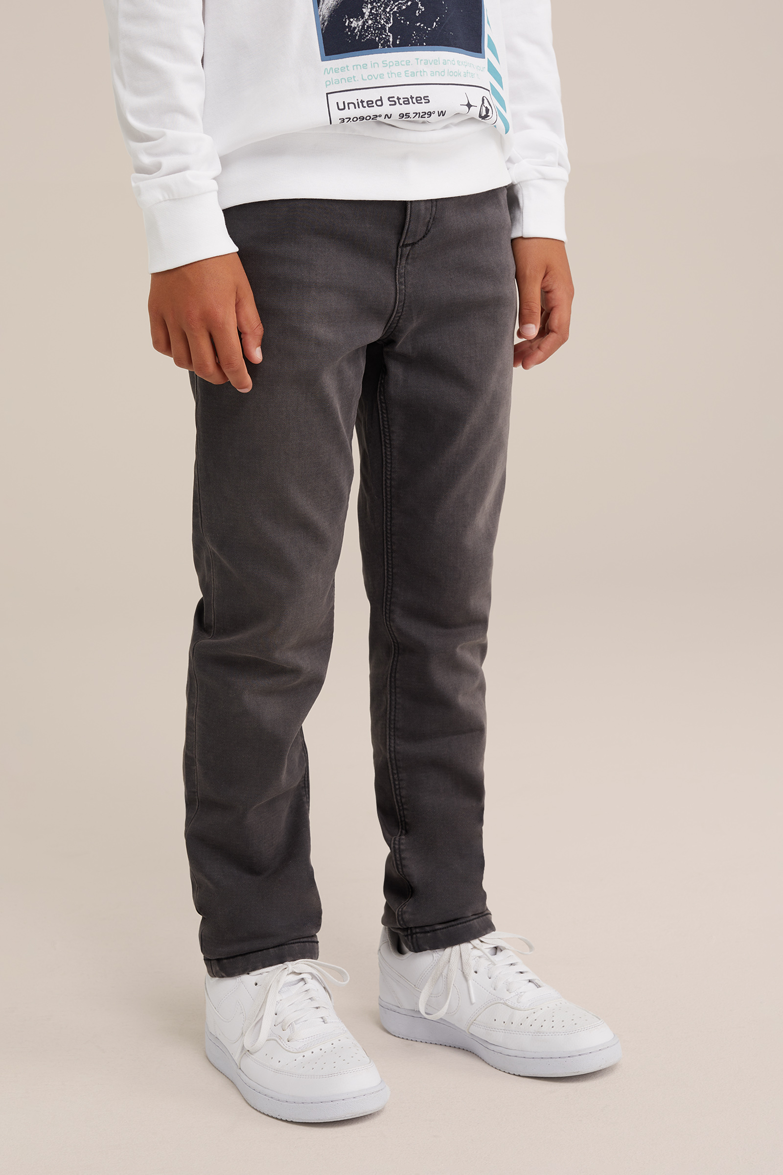 Jongens regular fit jeans van jog denim Blue Ridge Donkergrijs