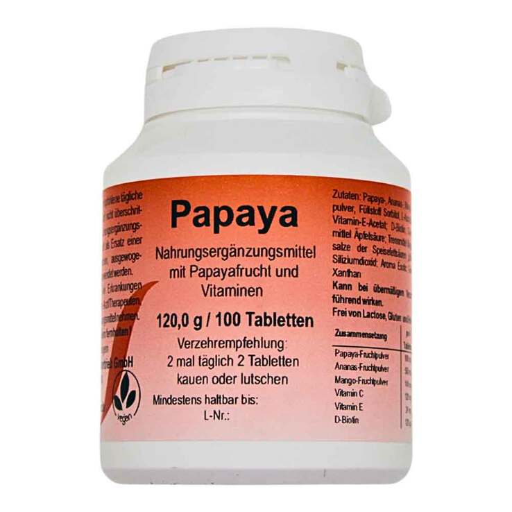 Papaya Kautabletten, 100 St