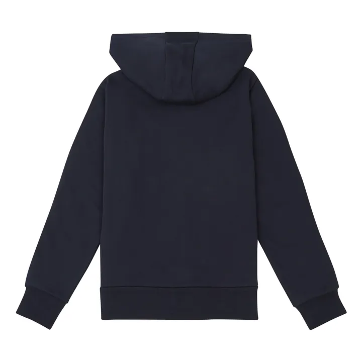 Moncler Hoodie Zippé Rayé | Bleu marine