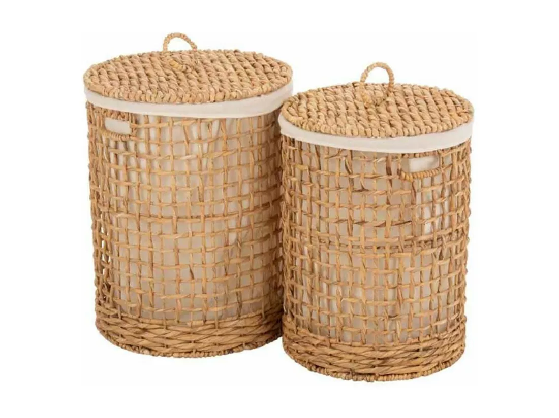 Lot de 2 Paniers avec Couvercle 