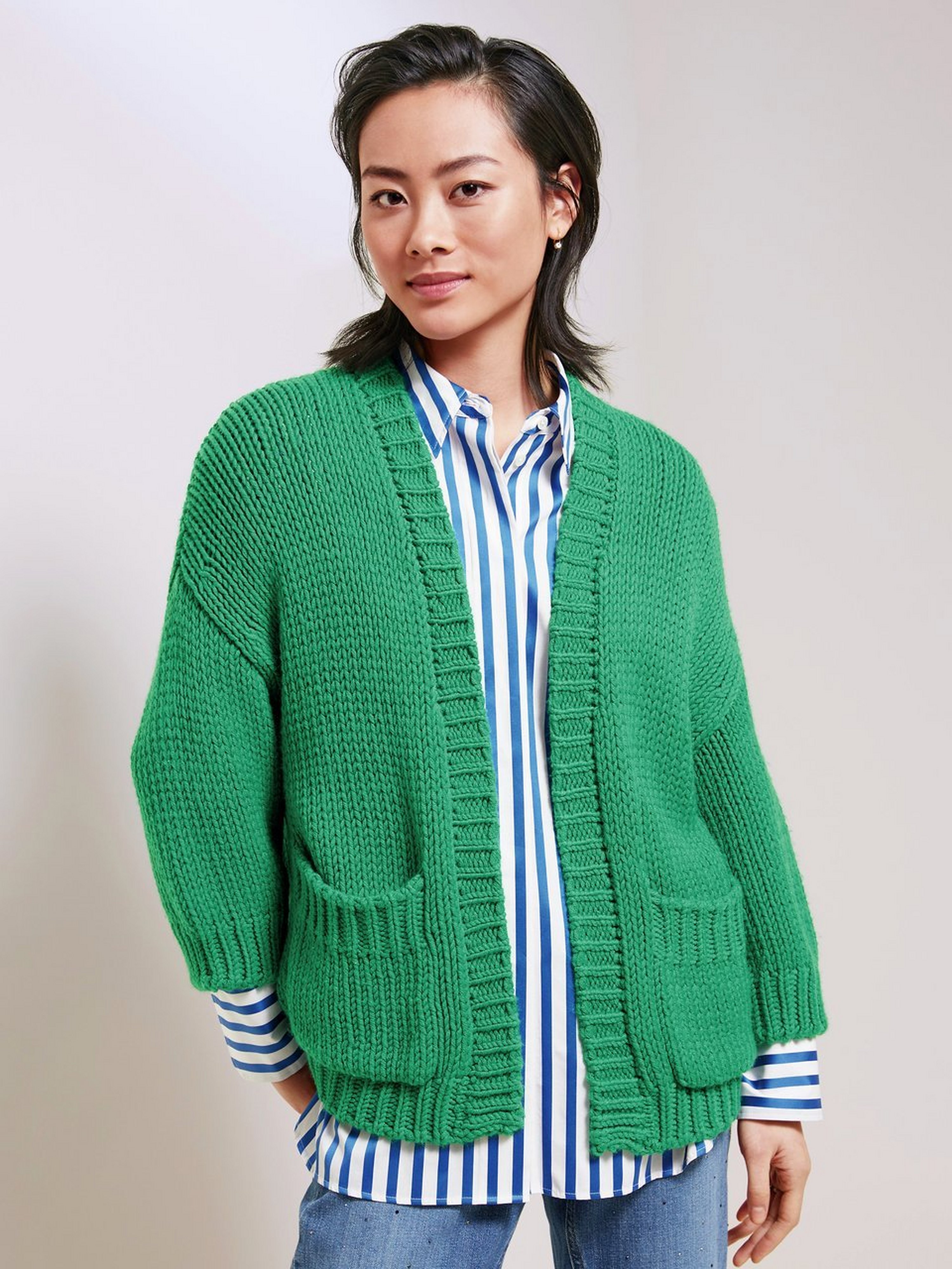 Strickjacke mit 1/2-Arm