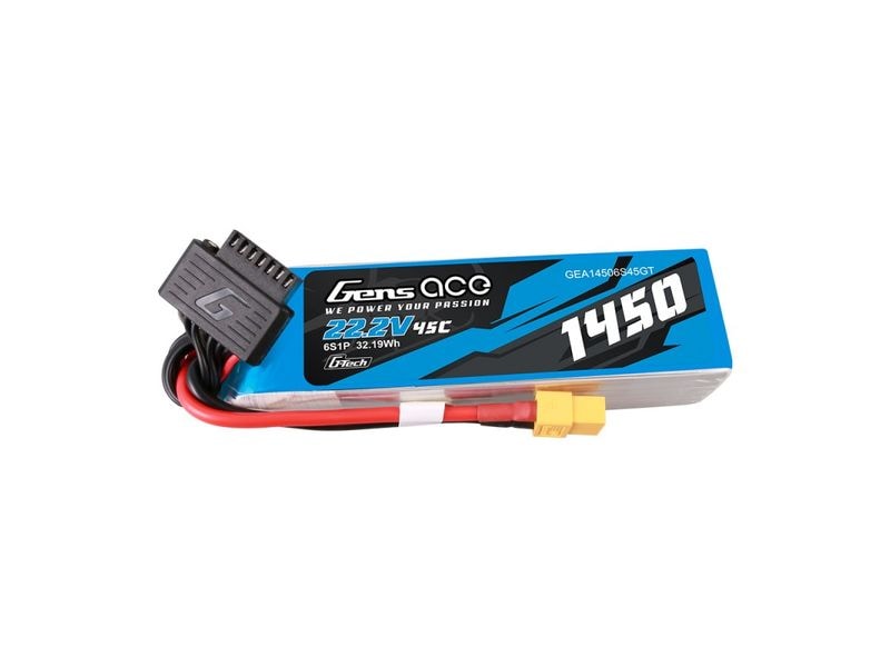 Gens ace RC-Akku LiPo 1450 mAh 22.2 V 45C G-Tech 6S LiPo Akku mit XT60 Stecker