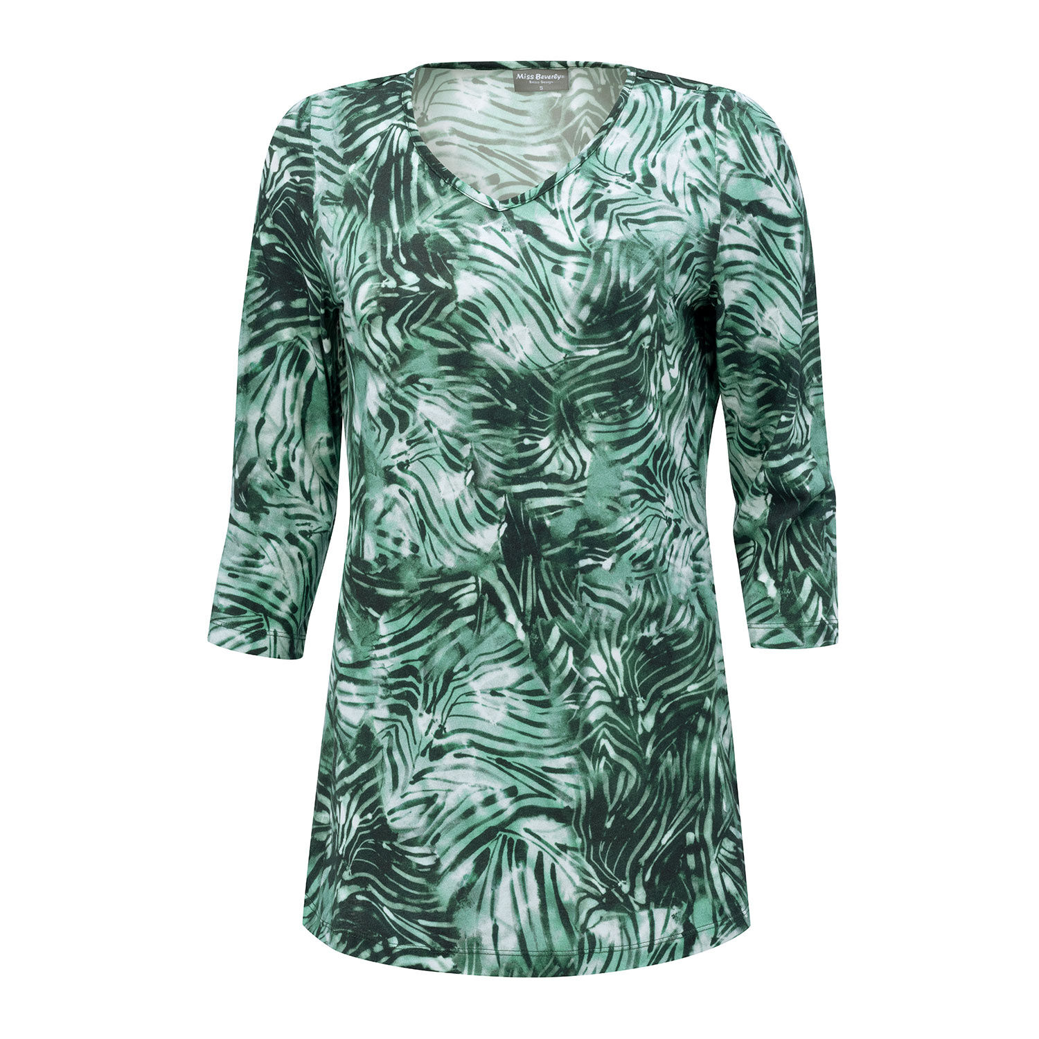 Damen Longshirt mit Allover-Print