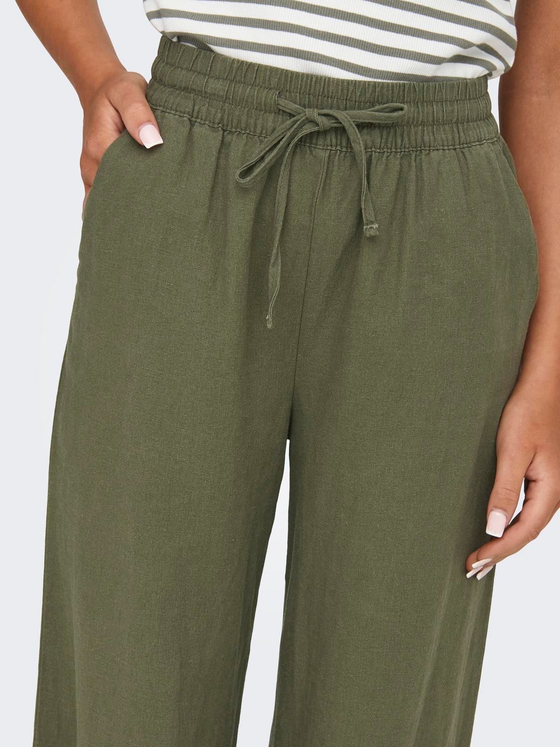 JDY Schlupfhose »JDYSAY LINEN HW WIDE PANT WVN NOOS«  Sommerhose mit Leinen