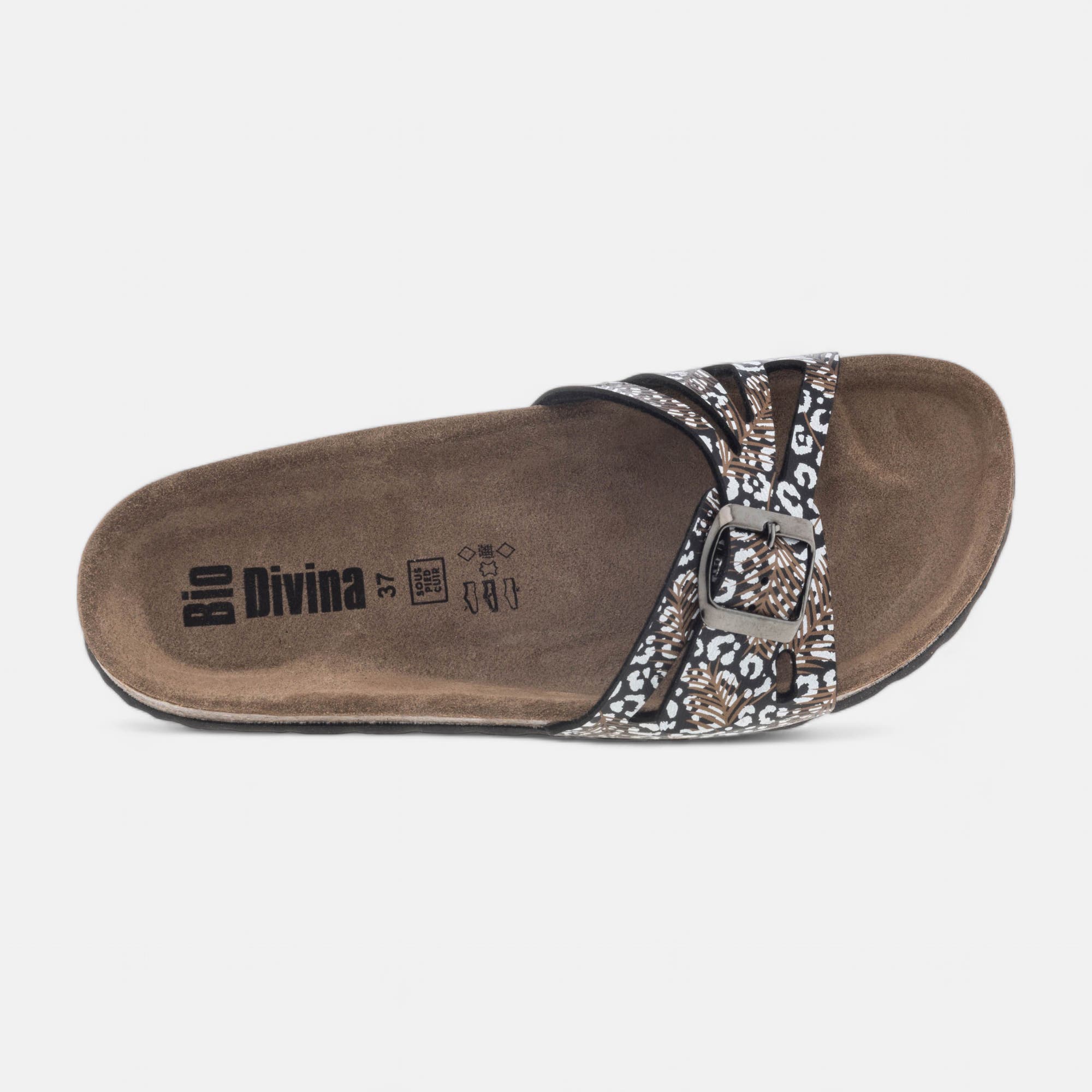 Mules semelle liège Femme noir