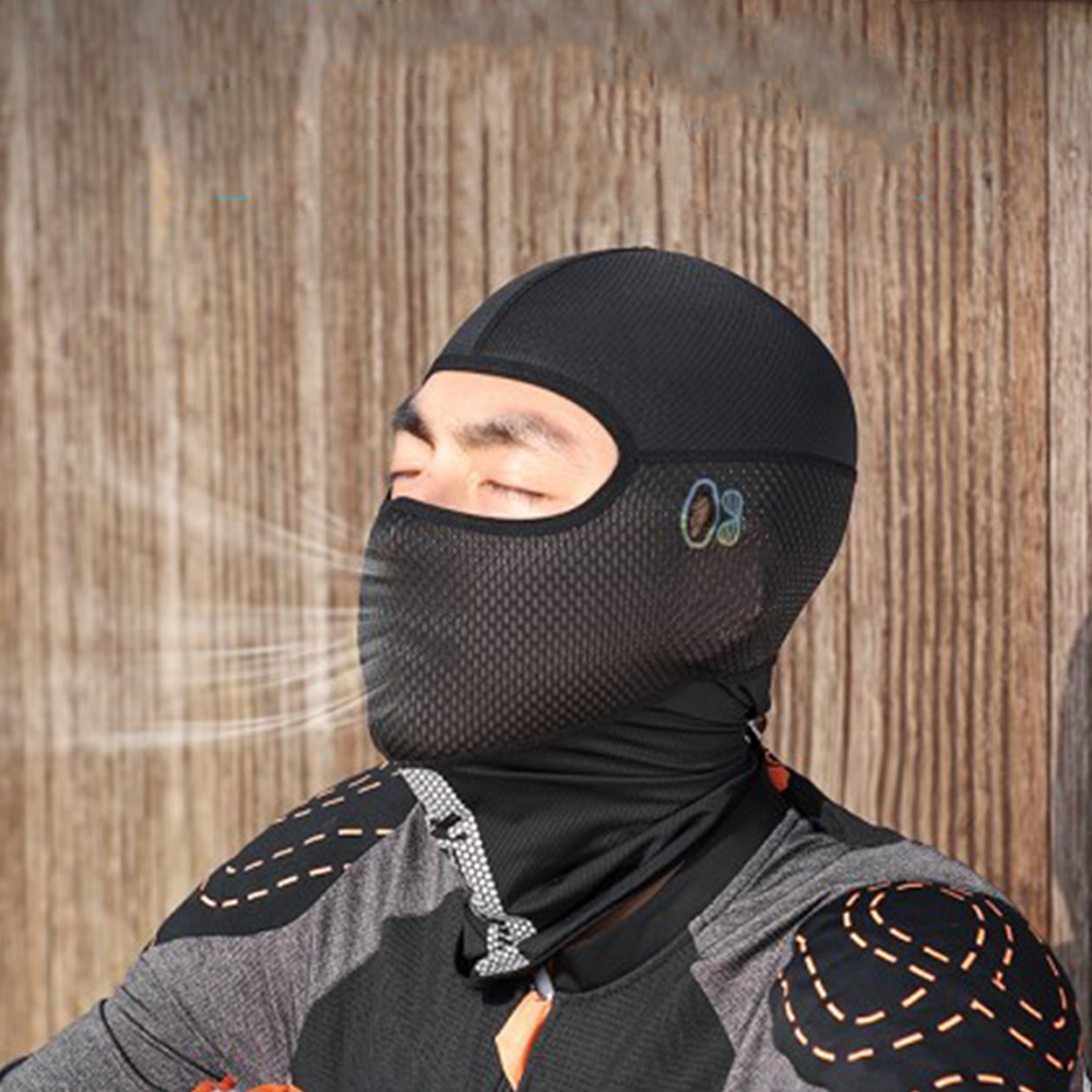 Atmungsaktive Mesh Ski Sturmhaube Motorrad Halstuch Kälte   UV Gesichts Schutzmaske - Dunkelgrau