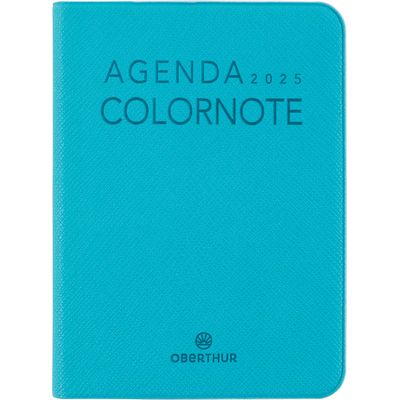 Agenda Colornote - 1 semaine sur 2 pages - 7,5 x 10,5 cm - bleu turquoise - Oberthur