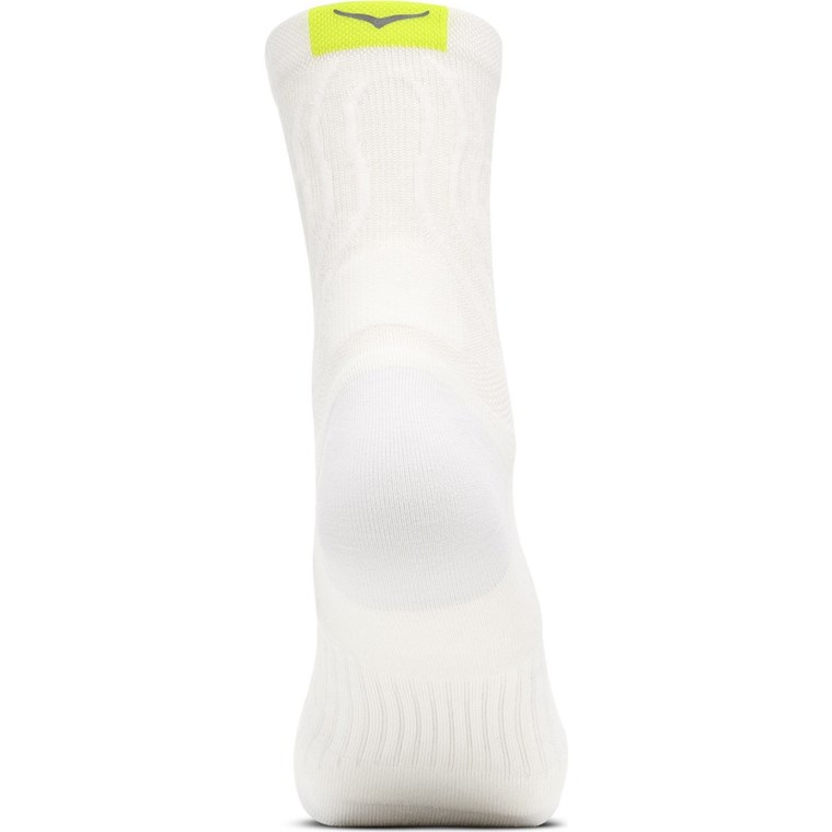 Hoka U Bondi 9 Crew Run Sock White