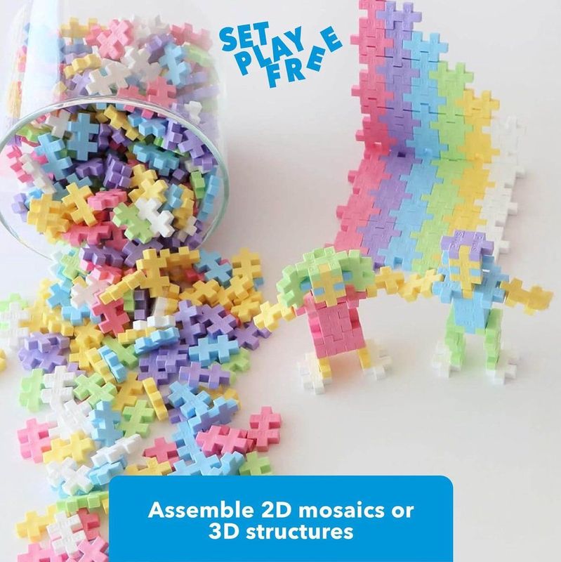 Plus-Plus - Learn to Build - Bouwset - 1200 delige - Pastel - Constructiespeelgoed