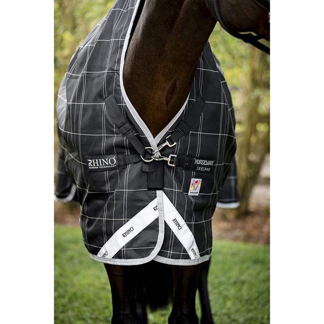 Deken Horseware Rhino Wug Vari-Layer 250gr Zwart-grijs