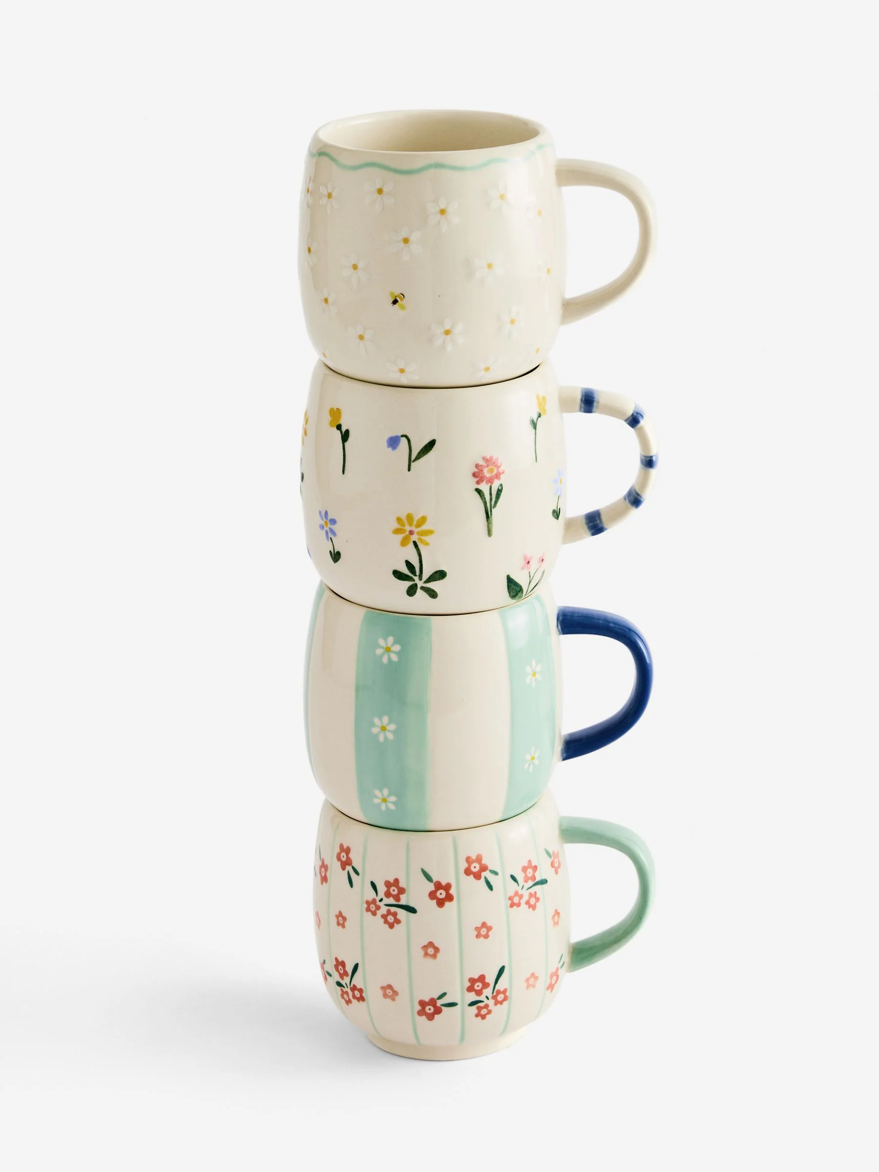 Set of 4 Maisie Floral Stacking Mugs