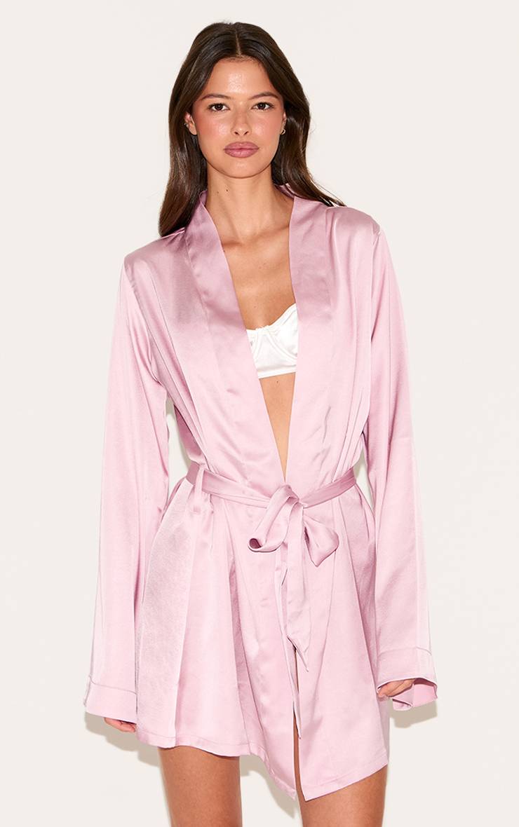 Rose Poudré Robe En Satin Brodée Demoiselle D'honneur