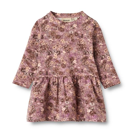 Wheat Bessie Jersey Baby Kjole, Lavender Flowers, 86 cm