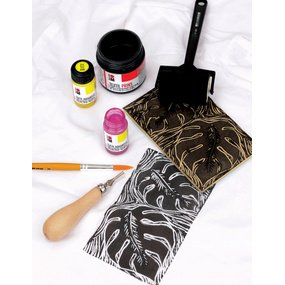 Kit de transfert textile 'Soft Linol Print&Colouring'