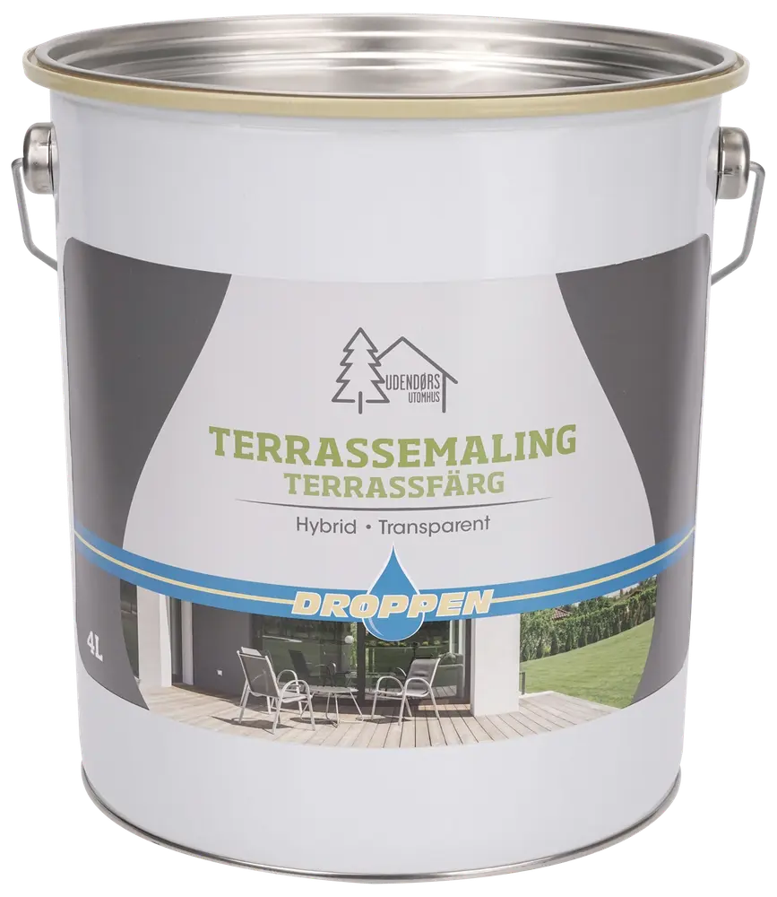Droppen Terrasse maling 4 L - sort