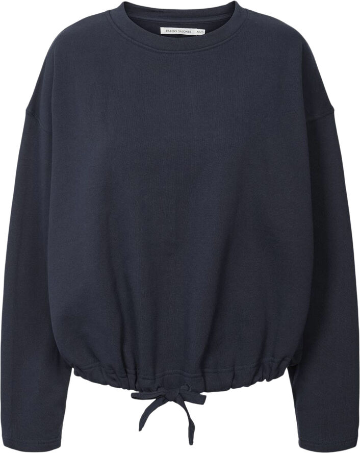 Rabens Saloner Sweat drawstring top - Sheela Navy