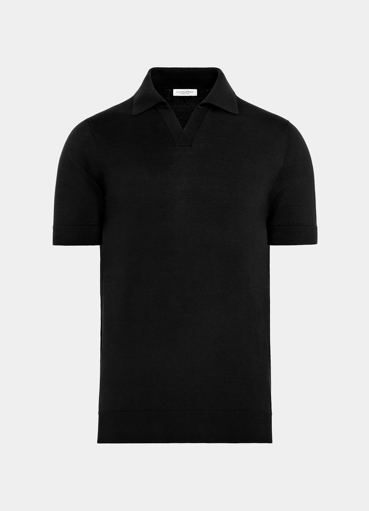 Polo sans boutons noir