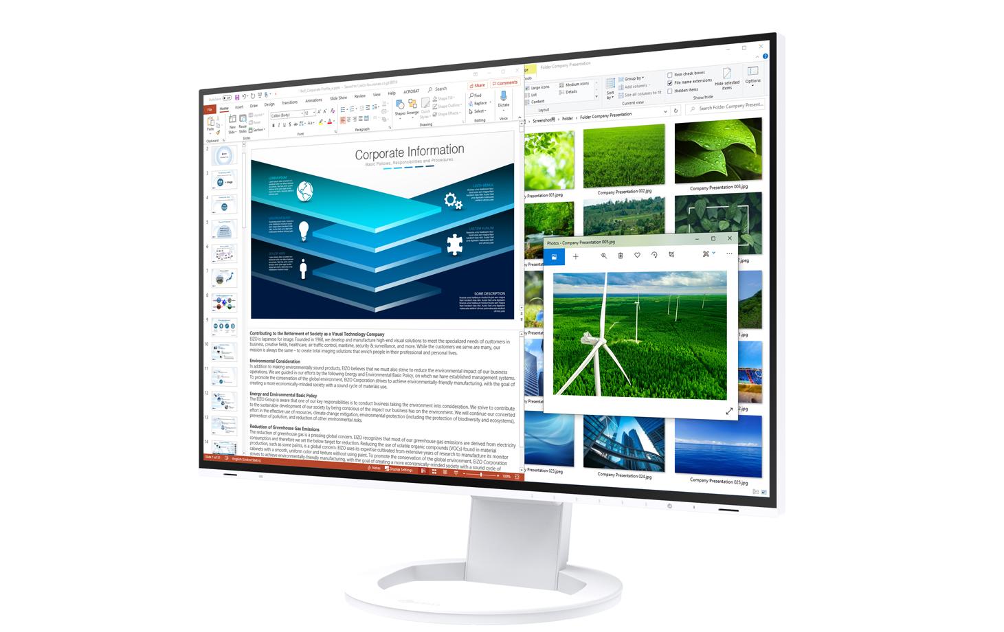 Monitor EV2485 Swiss Edition Weiss<br>Ergonomischer 24.1