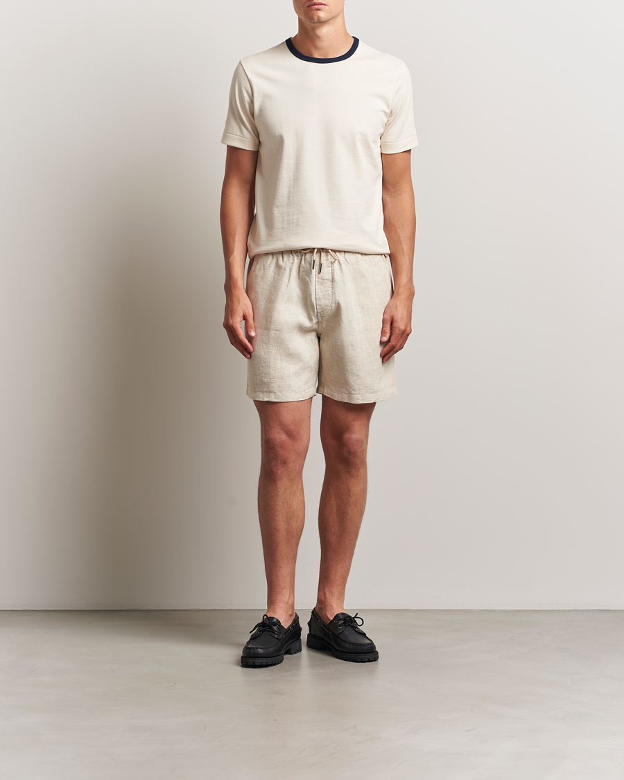 NN07 Gregor Linen Drawstring Shorts Oat