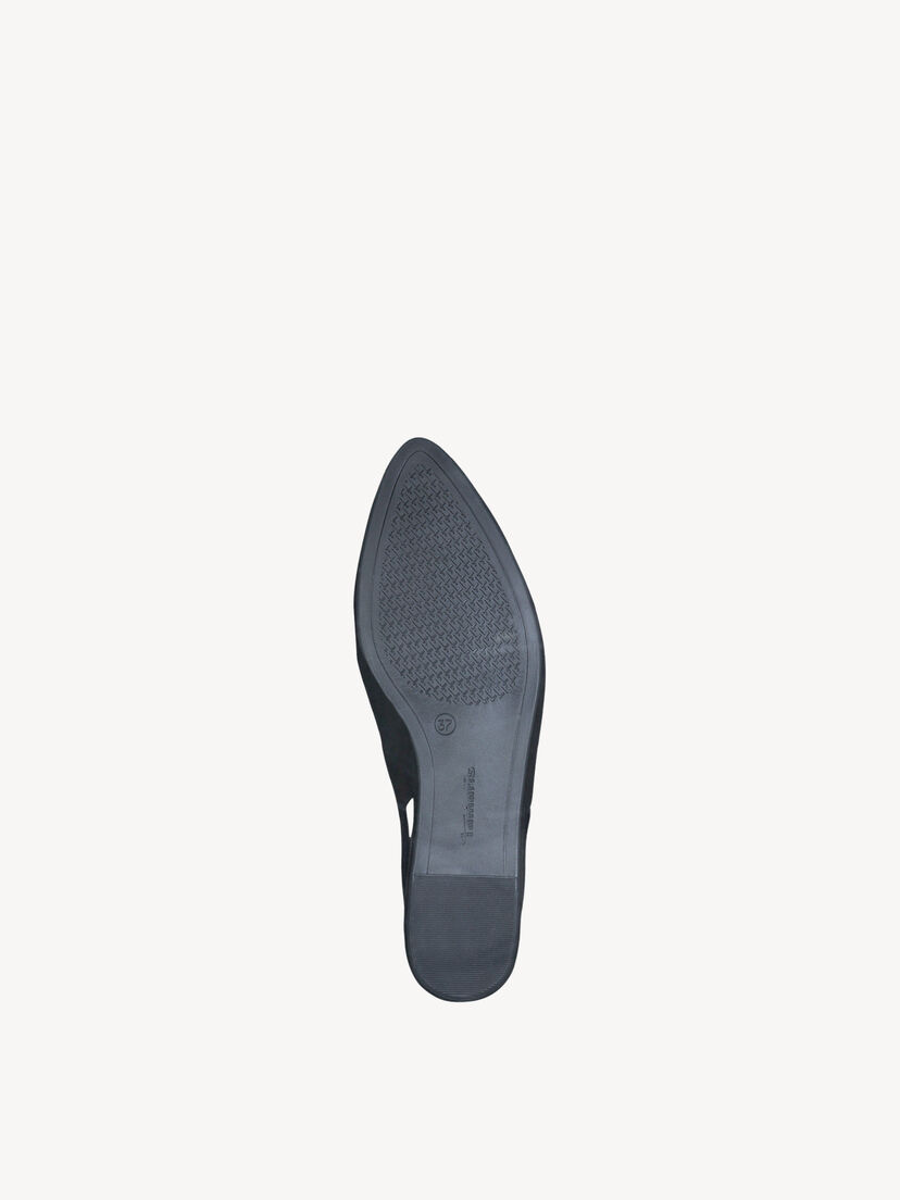 Leren Slingballerina’s - zwart