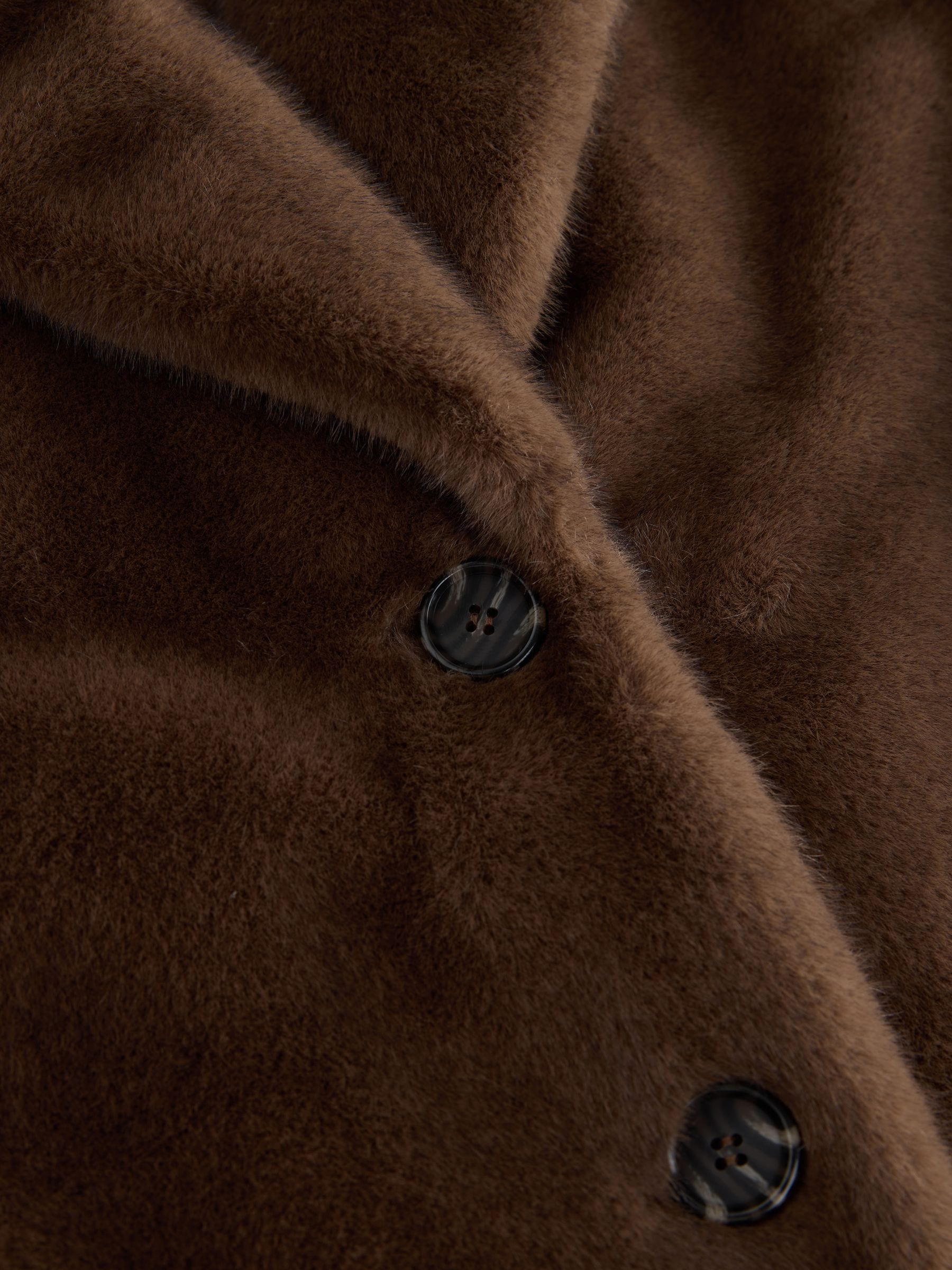 Chocoladebruin - Tabitha Simmons X Next Premium Long Faux Fur Coat