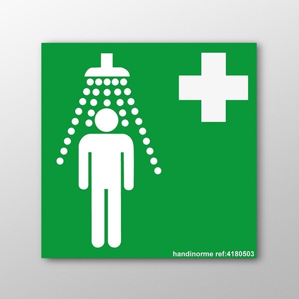 Panneau premiers secours - Douche de sécurité - ISO EN 7010