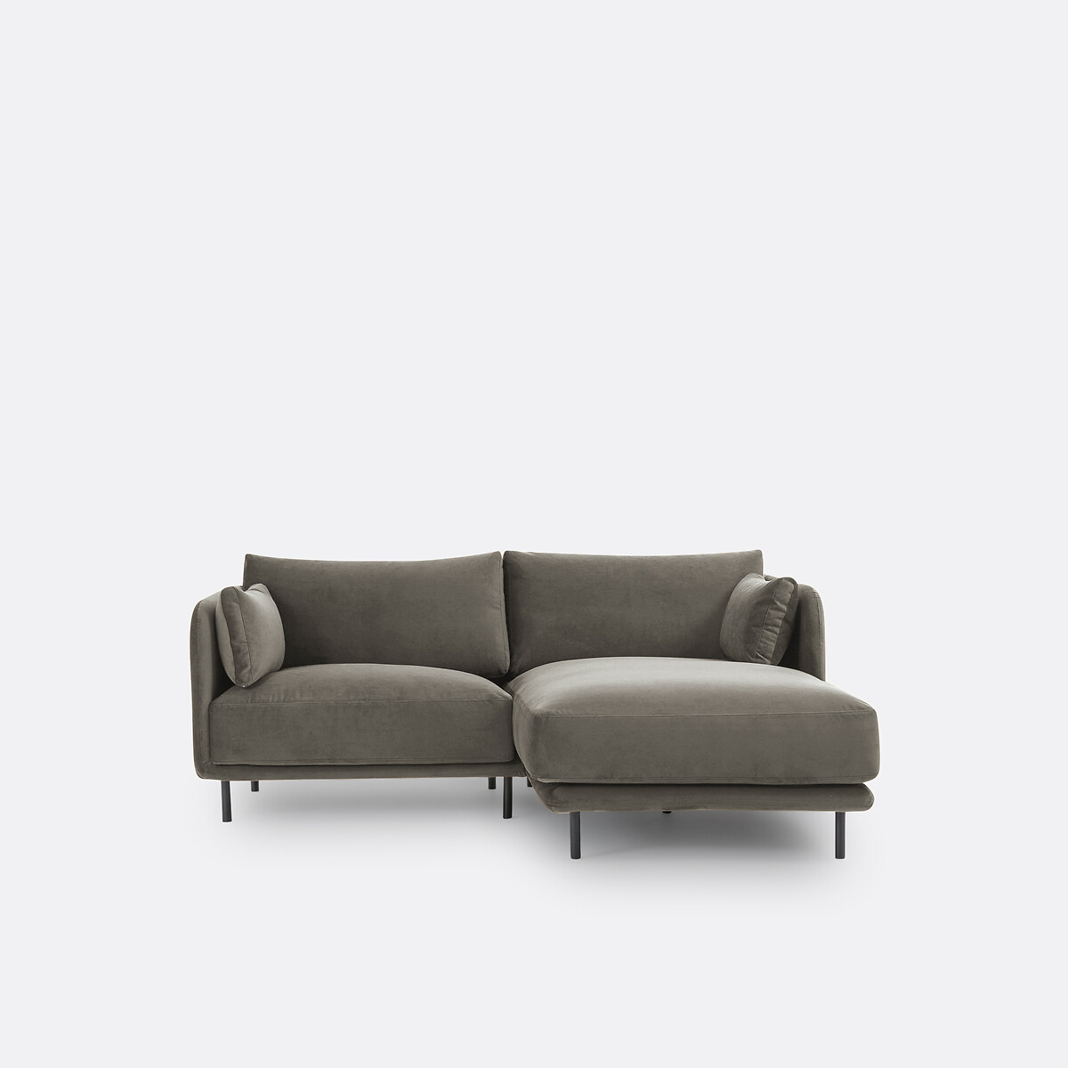 LA REDOUTE INTERIEURS<br>Sofá retangular compacto, veludo Victor