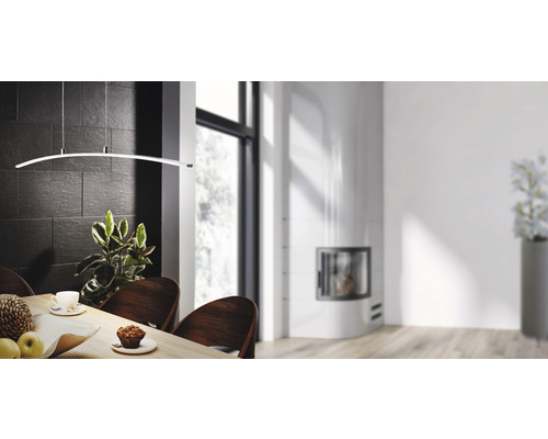 LED hanglamp 14W 1400 lm 3000K HxL 100x90 cm chroom/wit