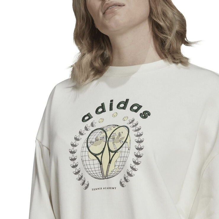 adidas tennis luxe graphic sweater White