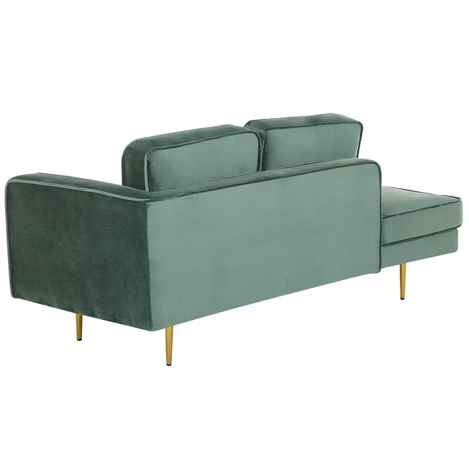 MIRAMAS - Chaise longue - Groen - Rechterzijde - Fluweel